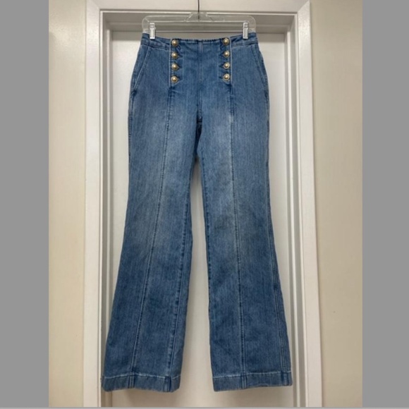 Michael Kors Sailor High Rise Flared Leg Jeans EUC - Picture 4 of 13